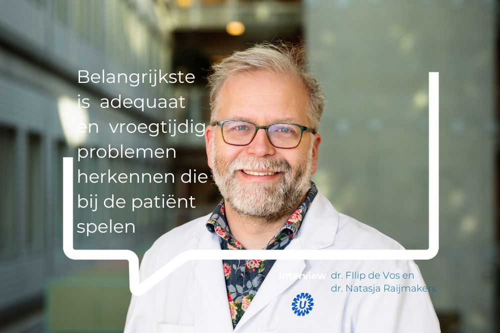 Adequaat en vroegtijdig problemen herkennen Foto met quote dokter Filip de Vos