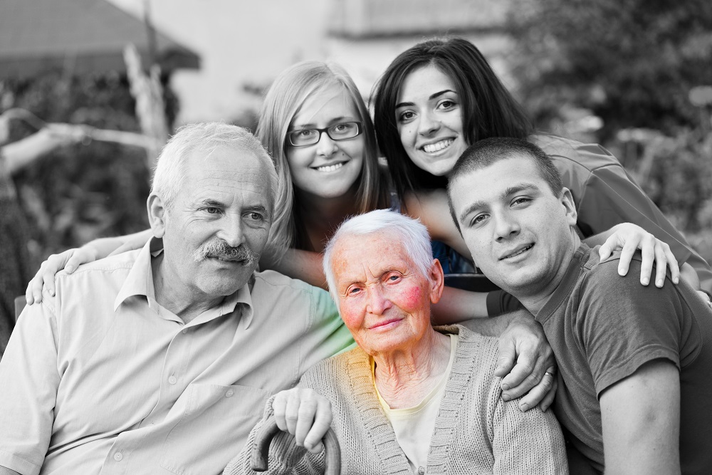 patient met haar familie patient met haar familie